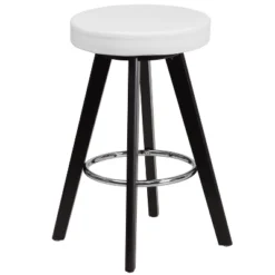 Flash Furniture Trenton Series 24'' High Contemporary Vinyl Counter Height Stool With Cappuccino Wood Frame -Flash Furniture GUEST 47c39f6f 4a18 4a42 a4fb ddf653d99b5c