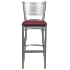 Flash Furniture Silver Slat Back Metal Restaurant Barstool -Flash Furniture GUEST 47ee7d0c 4664 41cf b33f a211afc18d41