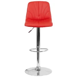 Flash Furniture Contemporary Vinyl Adjustable Height Barstool With Embellished Stitch Design And Chrome Base -Flash Furniture GUEST 49f3dab4 a5e9 4fe0 b01f aef81cab15d7