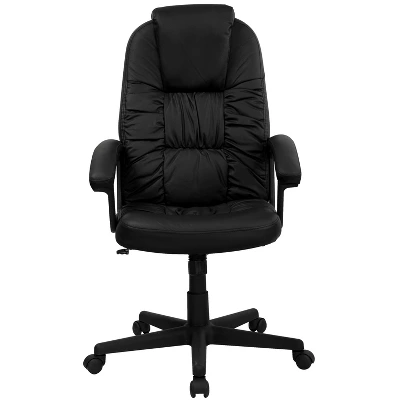 Flash Furniture Hansel High Back Black LeatherSoft Executive Swivel Office Chair With Arms 10 Flash Furniture Hansel High Back Black LeatherSoft Executive Swivel Office Chair With Arms - Image 8