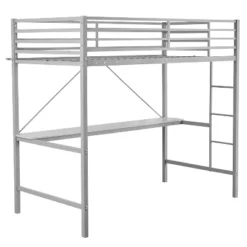 Flash Furniture Jake Metal Loft Bed Frame With Desk, Protective Guard Rails And Ladder For Kids, Teens And Adults -Flash Furniture GUEST 4a16e699 64d4 4918 8002 eb03a143e082