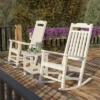 Flash Furniture Set Of 2 Winston All-Weather Poly Resin Rocking Chairs With Accent Side Table 2 Flash Furniture Set Of 2 Winston All-Weather Poly Resin Rocking Chairs With Accent Side Table -Flash Furniture GUEST 4a40325b 4120 460b a647 504c9ac93354