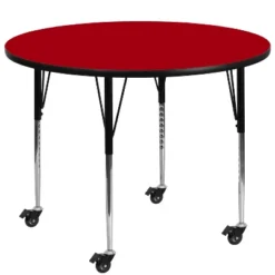 Flash Furniture Mobile 48'' Round Thermal Laminate Activity Table - Standard Height Adjustable Legs -Flash Furniture GUEST 4a9286e9 8dcc 4deb 853a 588e04322fab