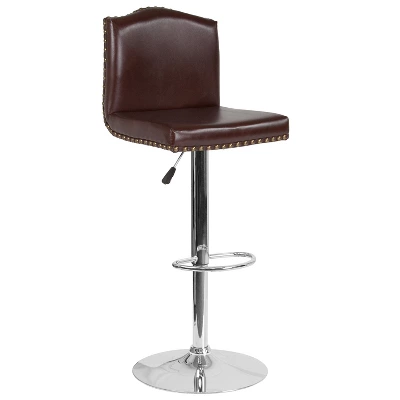 Flash Furniture Bellagio Contemporary Adjustable Height Crown Back Barstool With Accent Nail Trim 17 Flash Furniture Bellagio Contemporary Adjustable Height Crown Back Barstool With Accent Nail Trim - Image 15