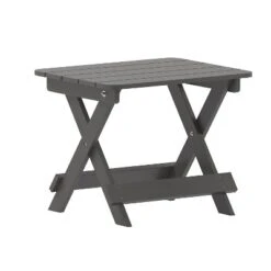 Flash Furniture Halifax Outdoor Folding Side Table, Portable All-Weather HDPE Adirondack Side Table -Flash Furniture GUEST 4ced9604 fc96 4ee5 9342 55e94856db4a