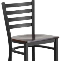 Flash Furniture Black Ladder Back Metal Restaurant Barstool -Flash Furniture GUEST 4d22fabe 444c 48e6 a5c6 d7ee5a0bdef8