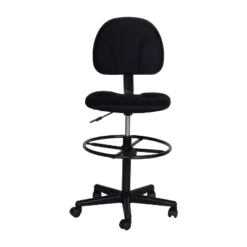 Flash Furniture Black Fabric Drafting Chair (Cylinders: 22.5''-27''H Or 26''-30.5''H) 18 Flash Furniture Black Fabric Drafting Chair (Cylinders: 22.5''-27''H Or 26''-30.5''H) -Flash Furniture GUEST 4d3ce4f8 2db4 4e21 8153 a16e4fc785a1