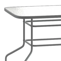 Flash Furniture Tory 31.5" X 55" Rectangular Tempered Glass Metal Table With Umbrella Hole 17 Flash Furniture Tory 31.5" X 55" Rectangular Tempered Glass Metal Table With Umbrella Hole -Flash Furniture GUEST 4d654dd6 ac7b 4114 9949 6ede2164bba2