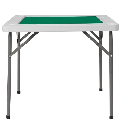 Flash Furniture 34.5" Square 4-Player Folding Card Game Table With Green Playing Surface And Cup Holders 10 Flash Furniture 34.5" Square 4-Player Folding Card Game Table With Green Playing Surface And Cup Holders - Image 8