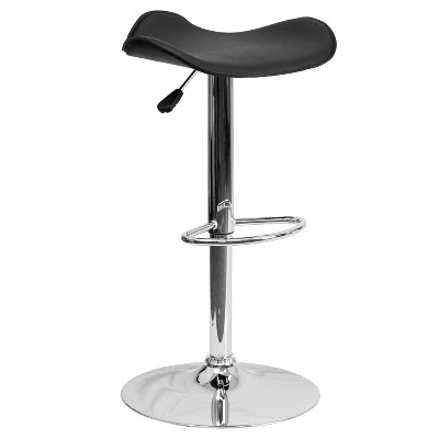 Flash Furniture Contemporary Vinyl Adjustable Height Barstool With Wavy Seat And Chrome Base 17 Flash Furniture Contemporary Vinyl Adjustable Height Barstool With Wavy Seat And Chrome Base - Image 15