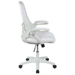 Flash Furniture Porter High Back White Mesh Ergonomic Swivel Office Chair With White Frame And Flip-up Arms -Flash Furniture GUEST 4e313a03 53ce 434f 890d 653df3e56a86