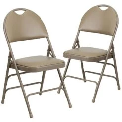 Flash Furniture 2 Pack HERCULES Series Extra Large Ultra-Premium Triple Braced Metal Folding Chair With Easy-Carry Handle -Flash Furniture GUEST 4e333cdb 4ebc 42da ad3c 4e1d7db816eb
