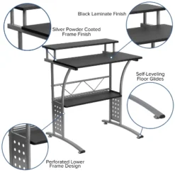 Flash Furniture Work From Home Kit - Black Computer Desk, Ergonomic Mesh Office Chair And Locking Mobile Filing Cabinet With Side Handles -Flash Furniture GUEST 4e6493de c2df 4cb1 a794 17890c6819b1