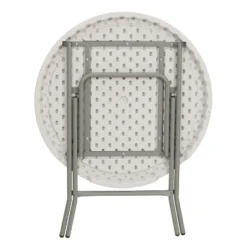 Flash Furniture 2.63-Foot Round Granite White Plastic Folding Table 16 Flash Furniture 2.63-Foot Round Granite White Plastic Folding Table -Flash Furniture GUEST 4f804191 d2ec 485d 8071 7ffcef6de9a5
