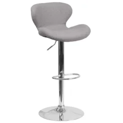 Flash Furniture Contemporary Adjustable Height Barstool With Curved Back And Chrome Base -Flash Furniture GUEST 4fb8a561 61a7 454b a520 1dfcca6a9126