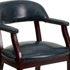 Flash Furniture Navy Vinyl Luxurious Conference Chair With Accent Nail Trim -Flash Furniture GUEST 4fc0bbc4 7e8f 4d07 9641 e066a207b98a