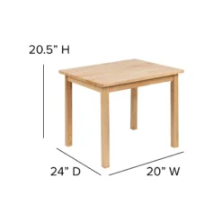 Flash Furniture Kids Solid Hardwood Table And Chair Set For Playroom, Bedroom, Kitchen - 3 Piece Set -Flash Furniture GUEST 4fd57af1 acbd 4414 9754 5beb9cfdd5c0