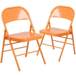 Flash Furniture 2 Pack HERCULES COLORBURST Series Triple Braced & Double Hinged Metal Folding Chair -Flash Furniture GUEST 4fe34bfa 85a0 4829 8e1e f2d9c5cb5ced