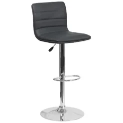 Flash Furniture Modern Vinyl Adjustable Height Barstool With Horizontal Stitch Back -Flash Furniture GUEST 5093716e c10c 4ac8 bfac caf9cb11b3c2