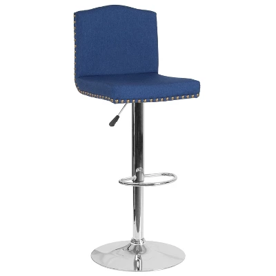 Flash Furniture Bellagio Contemporary Adjustable Height Crown Back Barstool With Accent Nail Trim 13 Flash Furniture Bellagio Contemporary Adjustable Height Crown Back Barstool With Accent Nail Trim - Image 11