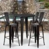 Flash Furniture Commercial Grade 30" Round Metal Indoor-Outdoor Bar Table Set With 4 Cafe Stools 1 Flash Furniture Commercial Grade 30" Round Metal Indoor-Outdoor Bar Table Set With 4 Cafe Stools -Flash Furniture GUEST 509e40ca 04c6 4c81 83c6 a9d4db167ad5