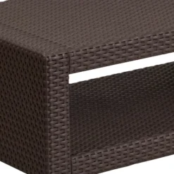 Flash Furniture Seneca Chocolate Brown Faux Rattan Coffee Table -Flash Furniture GUEST 515f38b6 324e 4962 a9b2 b09aff0a28e6