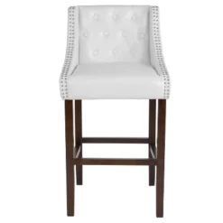 Flash Furniture Carmel Series 30" High Transitional Tufted Walnut Barstool With Accent Nail Trim 22 Flash Furniture Carmel Series 30" High Transitional Tufted Walnut Barstool With Accent Nail Trim -Flash Furniture GUEST 51b6bb79 adfc 47fc 819f 3545a7b96d9f