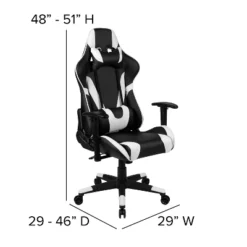 Flash Furniture Gaming Desk And Reclining Gaming Chair Set With Cup Holder, Headphone Hook & 2 Wire Management Holes -Flash Furniture GUEST 51cbffdc e330 46dd 931a 79dec10369f4
