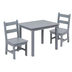 Flash Furniture Kids Solid Hardwood Table And Chair Set For Playroom, Bedroom, Kitchen - 3 Piece Set -Flash Furniture GUEST 51dfc7ff 3df2 497d 8e2d a63433ea6149