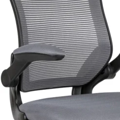 Flash Furniture Mid-Back Mesh Ergonomic Drafting Chair With Adjustable Foot Ring And Flip-Up Arms -Flash Furniture GUEST 52379128 1d8b 4405 b137 0aa8fc478481