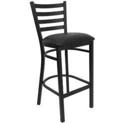 Flash Furniture Black Ladder Back Metal Restaurant Barstool -Flash Furniture GUEST 529794f7 7581 4c74 9022 8689d71525fa