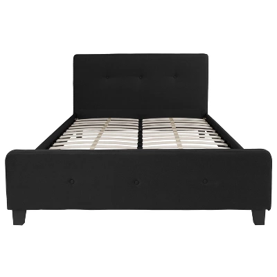 Flash Furniture Tribeca Queen Size Tufted Upholstered Platform Bed In Black Fabric 8 Flash Furniture Tribeca Queen Size Tufted Upholstered Platform Bed In Black Fabric - Image 6