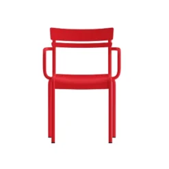 Flash Furniture Nash Commercial Grade Steel Indoor-Outdoor Stackable Chair With 2 Slats And Arms, Set Of 2 -Flash Furniture GUEST 534a9fc3 fb8e 4cd2 a683 028240b4675b 1