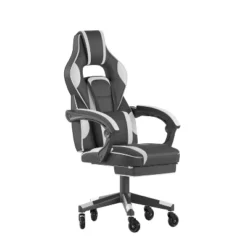 Flash Furniture X40 Gaming Chair Racing Computer Chair With Fully Reclining Back/Arms And Transparent Roller Wheels, Slide-Out Footrest -Flash Furniture GUEST 54974c42 54ad 40cc a6cf dd94edd31d7a