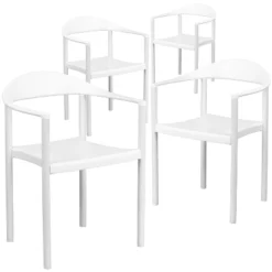 Flash Furniture 4 Pack HERCULES Series 1000 Lb. Capacity Plastic Cafe Stack Chair -Flash Furniture GUEST 54ef2fbf 741d 41c2 bf55 0bfbe34e2017