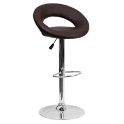 Flash Furniture Contemporary Vinyl Rounded Orbit-Style Back Adjustable Height Barstool With Chrome Base -Flash Furniture GUEST 5559f6ff e1cc 47ea af09 b48c6bd44296