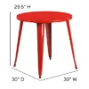 Flash Furniture Commercial Grade 30" Round Metal Indoor-Outdoor Table