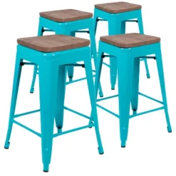 Flash Furniture 24" High Metal Counter-Height, Indoor Bar Stool With Wood Seat - Stackable Set Of 4 29 Flash Furniture 24" High Metal Counter-Height, Indoor Bar Stool With Wood Seat - Stackable Set Of 4 -Flash Furniture GUEST 569464d4 7e7e 4c81 bc20 bc6ef6dc3083