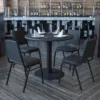 Flash Furniture 36'' Round Laminate Table Set With X-Base And 4 Trapezoidal Back Banquet Chairs -Flash Furniture GUEST 5786fc69 4264 4f13 baca 70bd4d5fc834