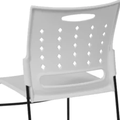 Flash Furniture HERCULES Series 881 Lb. Capacity White Sled Base Stack Chair With Air-Vent Back -Flash Furniture GUEST 579c951b bc77 4847 a201 f85431446117