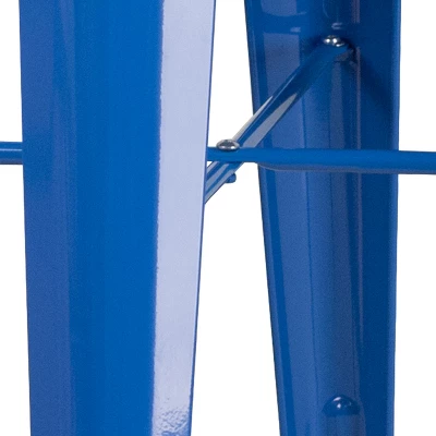 Flash Furniture Commercial Grade 23.75" Square Metal Indoor-Outdoor Bar Table Set With 2 Square Seat Backless Stools 6 Flash Furniture Commercial Grade 23.75" Square Metal Indoor-Outdoor Bar Table Set With 2 Square Seat Backless Stools - Image 4