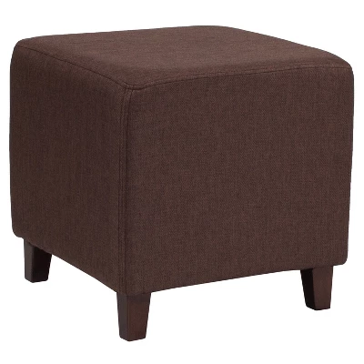 Flash Furniture Ascalon Taut Upholstered Cube Ottoman Pouf 5 Flash Furniture Ascalon Taut Upholstered Cube Ottoman Pouf - Image 3