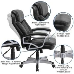 Hercules Series Big & Tall Executive Swivel Office Chair Black Leather - Flash Furniture 10 Hercules Series Big & Tall Executive Swivel Office Chair Black Leather - Flash Furniture -Flash Furniture GUEST 59db2d16 8d76 423a b4eb a7ee94b18958
