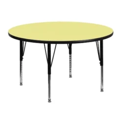 Flash Furniture 48'' Round Thermal Laminate Activity Table - Height Adjustable Short Legs -Flash Furniture GUEST 5a590250 574a 4573 9347 953634ca5733