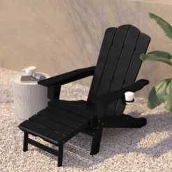 Flash Furniture Halifax HDPE Adirondack Chair With Cup Holder And Pull Out Ottoman, All-Weather HDPE Indoor/Outdoor Lounge Chair 18 Flash Furniture Halifax HDPE Adirondack Chair With Cup Holder And Pull Out Ottoman, All-Weather HDPE Indoor/Outdoor Lounge Chair -Flash Furniture GUEST 5a72d7bb 392b 405c a622 5be20ad8b0a3