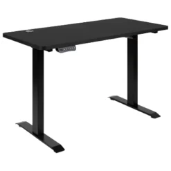 Flash Furniture 48" Wide Black Electric Height Adjustable Standing Desk With Mid-Back Black LeatherSoft And Chrome Executive Swivel Office Chair -Flash Furniture GUEST 5a819894 2715 4d40 986b b37dae6145e0