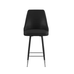 Flash Furniture Shelly Set Of 2 Commercial LeatherSoft Counter Height Bar Stools With Solid Black Metal Frames And Chrome Accented Feet And Footrests 22 Flash Furniture Shelly Set Of 2 Commercial LeatherSoft Counter Height Bar Stools With Solid Black Metal Frames And Chrome Accented Feet And Footrests -Flash Furniture GUEST 5b9423c3 d801 4032 bb9f 3d341f992e2c