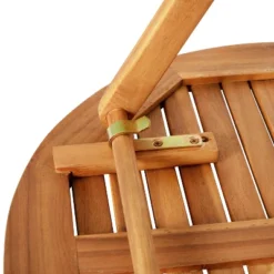 Flash Furniture Indoor/Outdoor Acacia Wood Folding Table And 2 Chair Bistro Set In Natural -Flash Furniture GUEST 5c91373e 5cf6 4324 a6d8 4d874c6de403