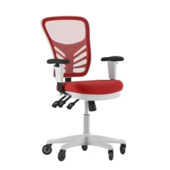 Flash Furniture Nicholas Mid-Back Multifunction Executive Swivel Ergonomic Office Chair With Adjustable Arms And Transparent Roller Wheels -Flash Furniture GUEST 5cbf15df 5b7f 4013 bed2 85d8ae510a6b