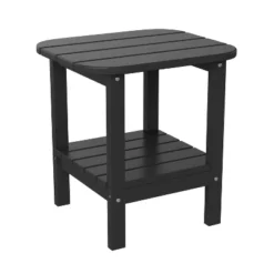 Flash Furniture Newport HDPE 2-Tier Adirondack Side Table - All-Weather - Indoor/Outdoor -Flash Furniture GUEST 5dc93fb9 0684 4b7c bf65 8468cbcd713a